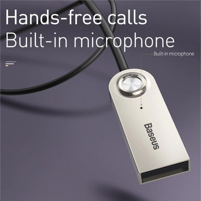 Baseus BA01 USB Bluetooth Adapter Dongle Cable For Car 3.5mm Jack Aux Bluetooth 5.0 Speakers audio transmitter