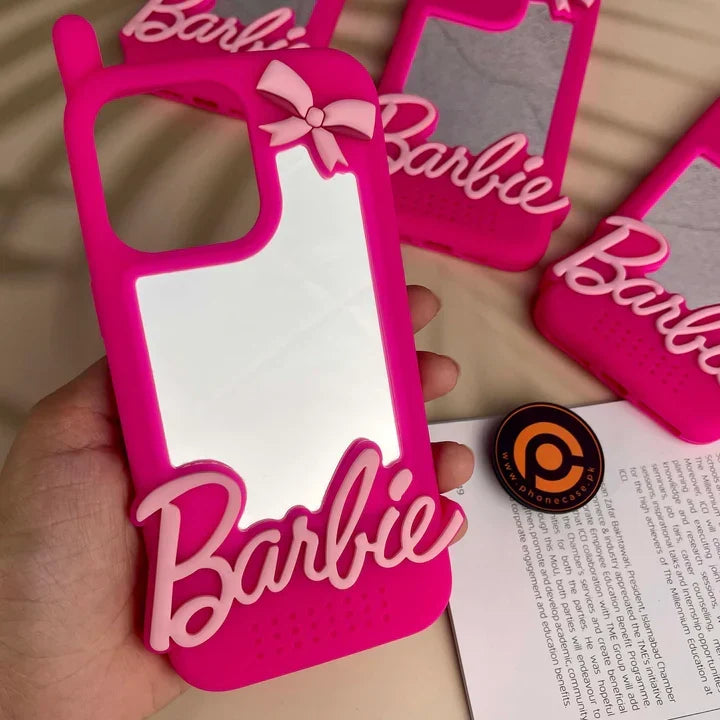 iPhone all Models Barbie Silicone Mirror 3D Case