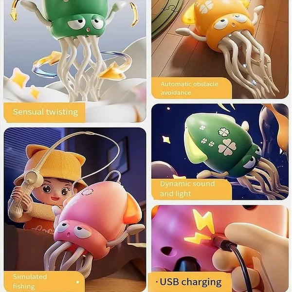 Electric Dancing Octopus Toy with Smart Obstacle Sensor
