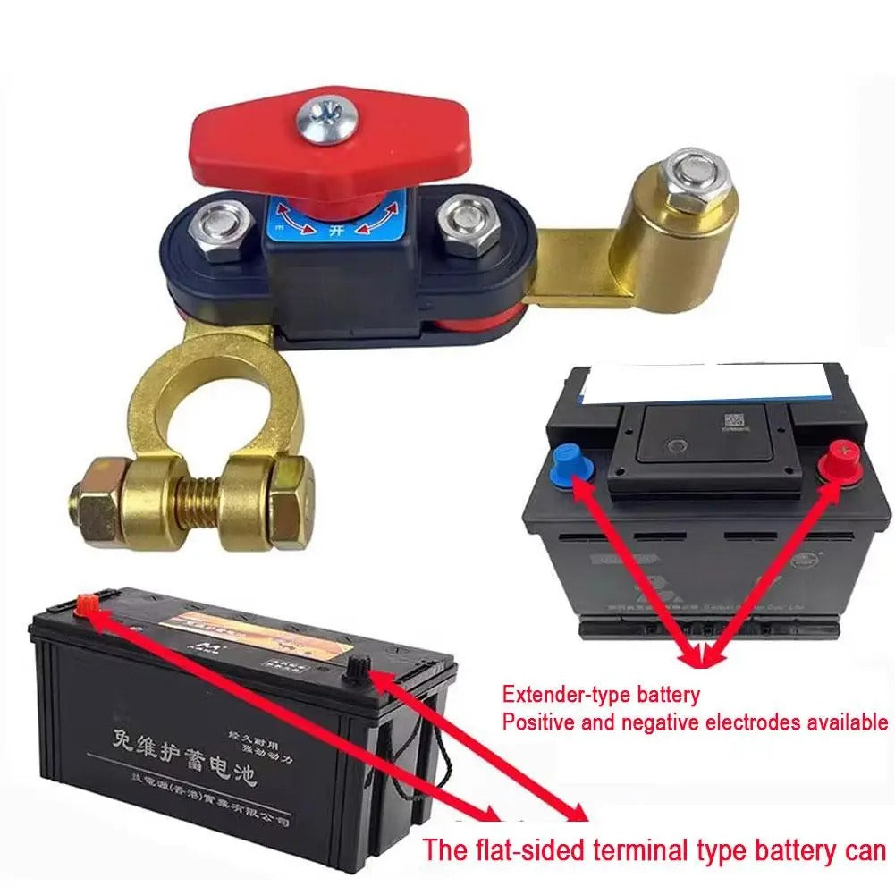 Universal Car Battery Disconnect Switch with Pure Copper Terminal ā Safe Power Cut-Off for Vehicles