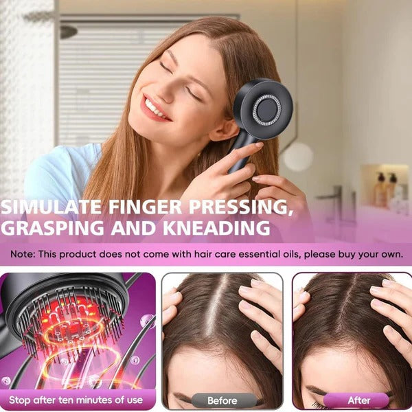 Electric Scalp Massage Comb ā With Vibration & LED Therapy Rechargeable