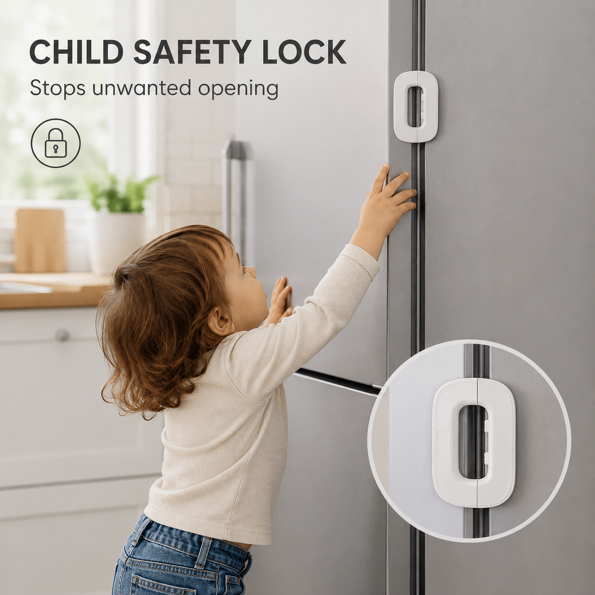 Smart home Refrigerator Lock for children