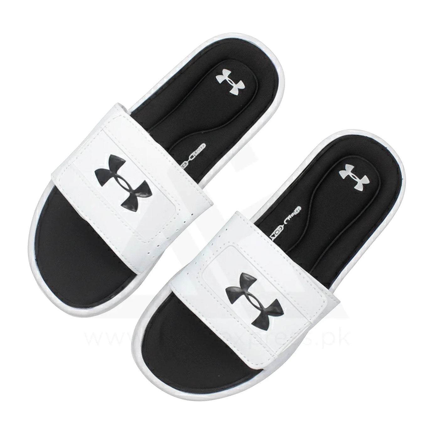 UA Foambed Adjust Slide - White Duo