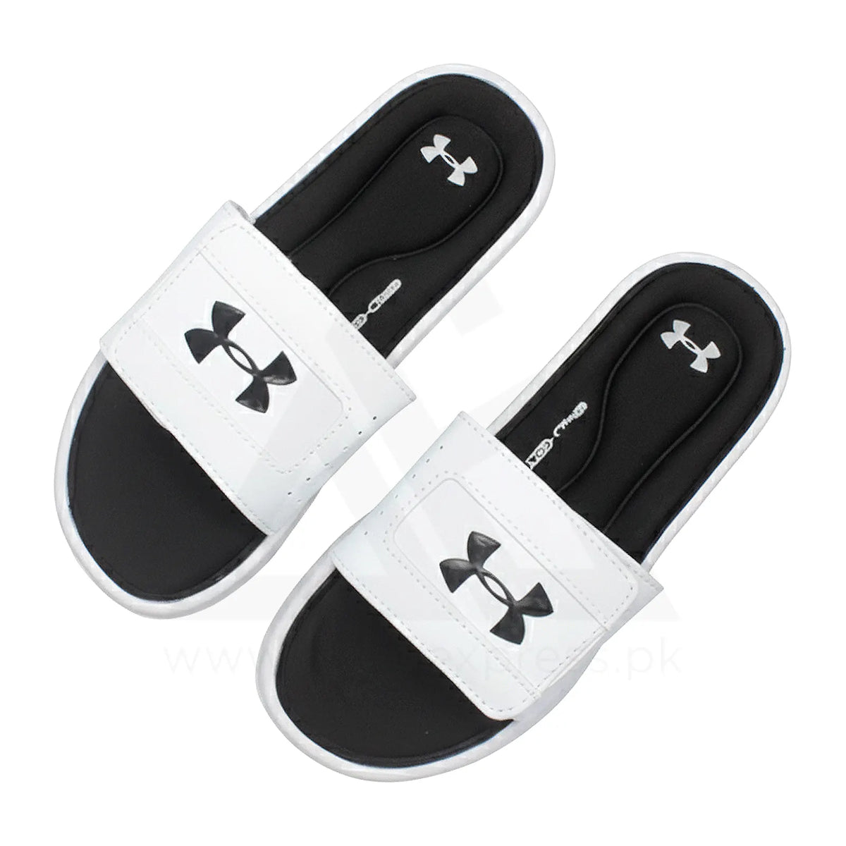 UA Foambed Adjust Slide - White Duo