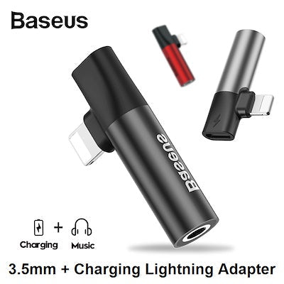 Baseus 3 in 1 Charging+Music+Calling  Lightning iPhone male to Dual iPhone Female adopter