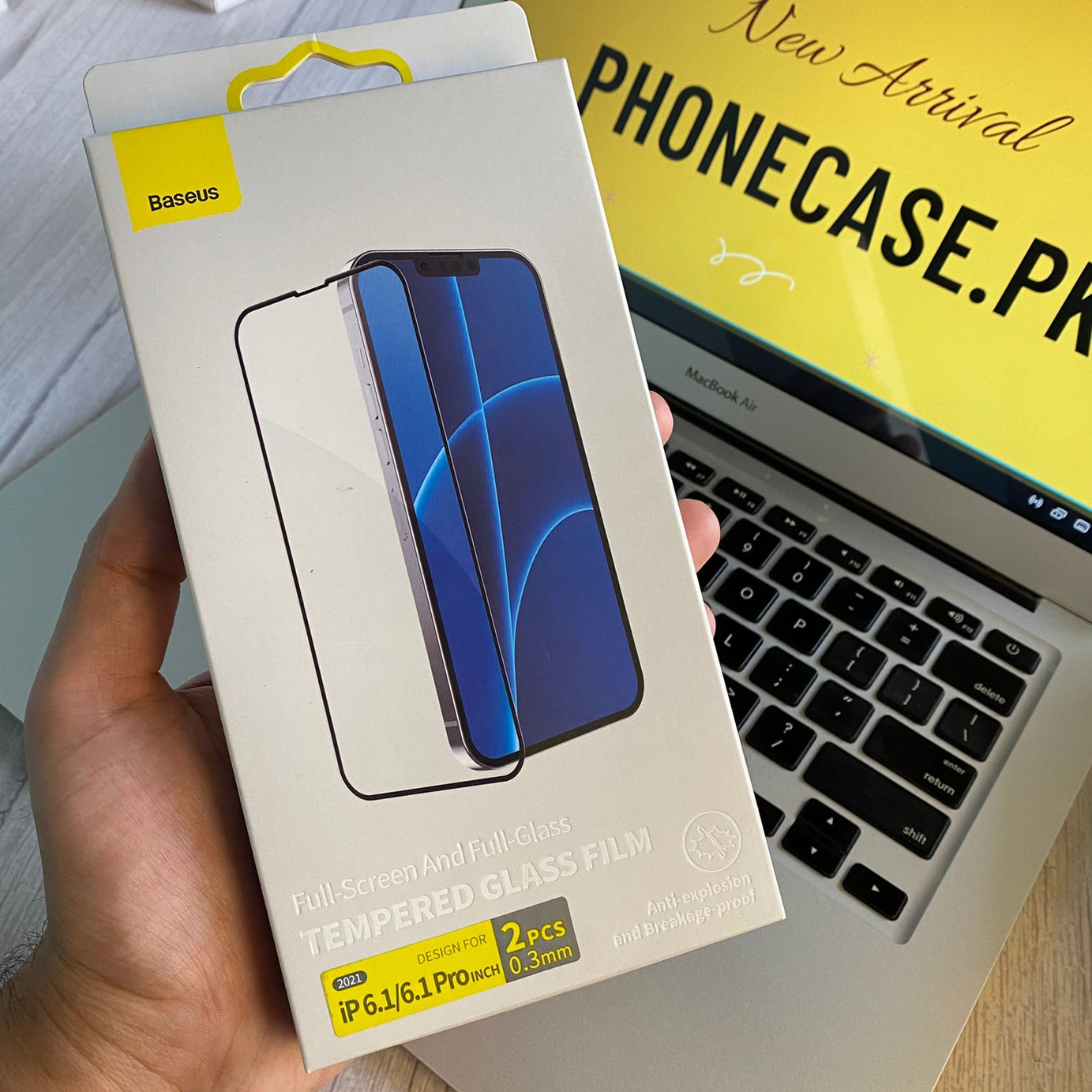iPhone 13 Series Baseus Pack of 2 pcs Edge to edge Porcelain Crystal Tempered Glass protector Black Edges with applying kit