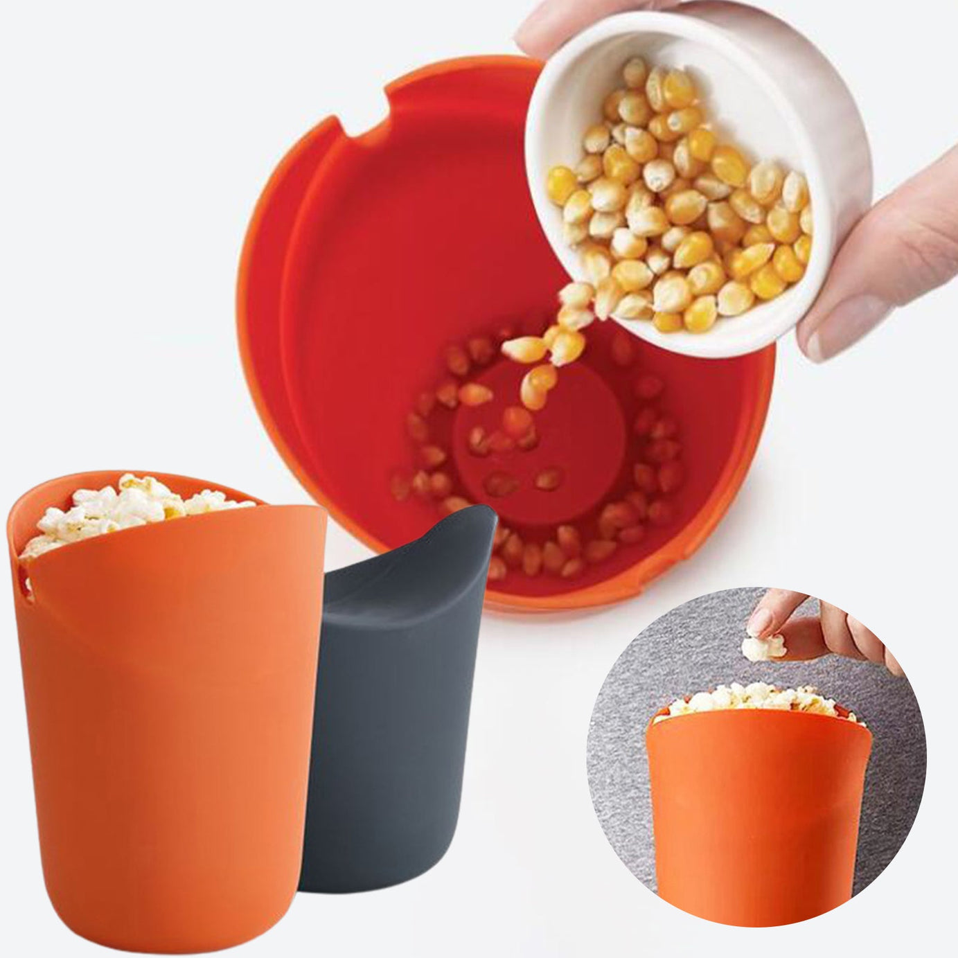 Silicone Popcorn Bucket, Reusable & Foldable
