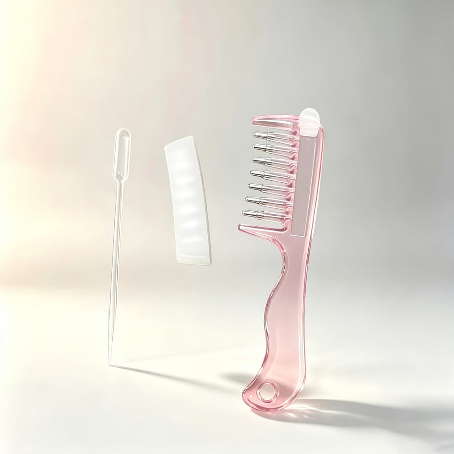 2-in-1 Hair Oil Applicator Comb with Roller Ball