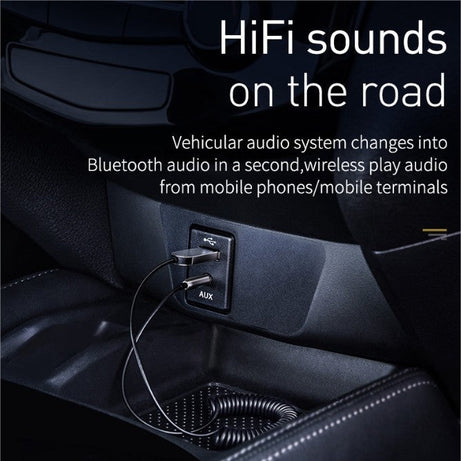 Baseus BA01 USB Bluetooth Adapter Dongle Cable For Car 3.5mm Jack Aux Bluetooth 5.0 Speakers audio transmitter