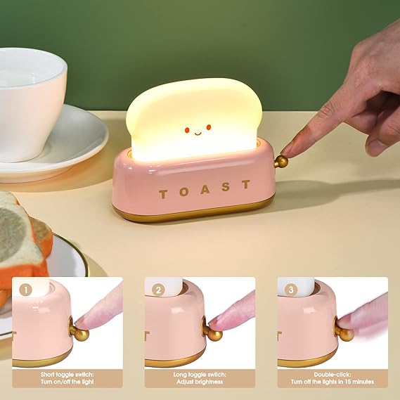 Smiley Toaster Table Decor Night Lamp
