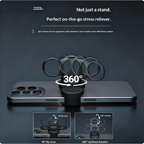 Rotatable Dual-Ring Three-Finger Phone Holder