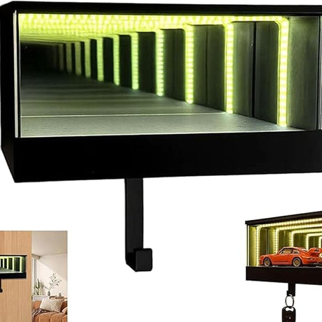 Rechargeable LED Smart Garage Mirror Keychain Wall Mount Display for Car Lovers
