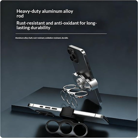 Rotatable Dual-Ring Three-Finger Phone Holder