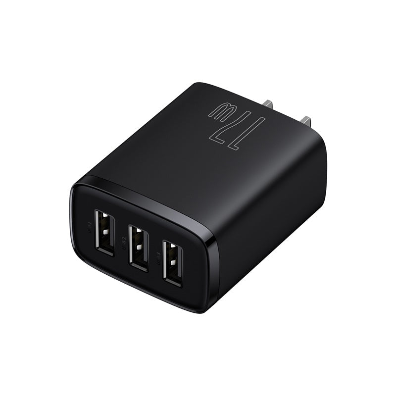 Baseus Charger 17W 3 Usb Output Black US Plug CCXJ020001