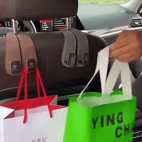 Car Headrest Organizer Premium Leather Hook