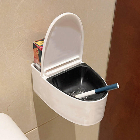 Wall-Mounted Luxury Ashtray Toilet Shaped Storage Box