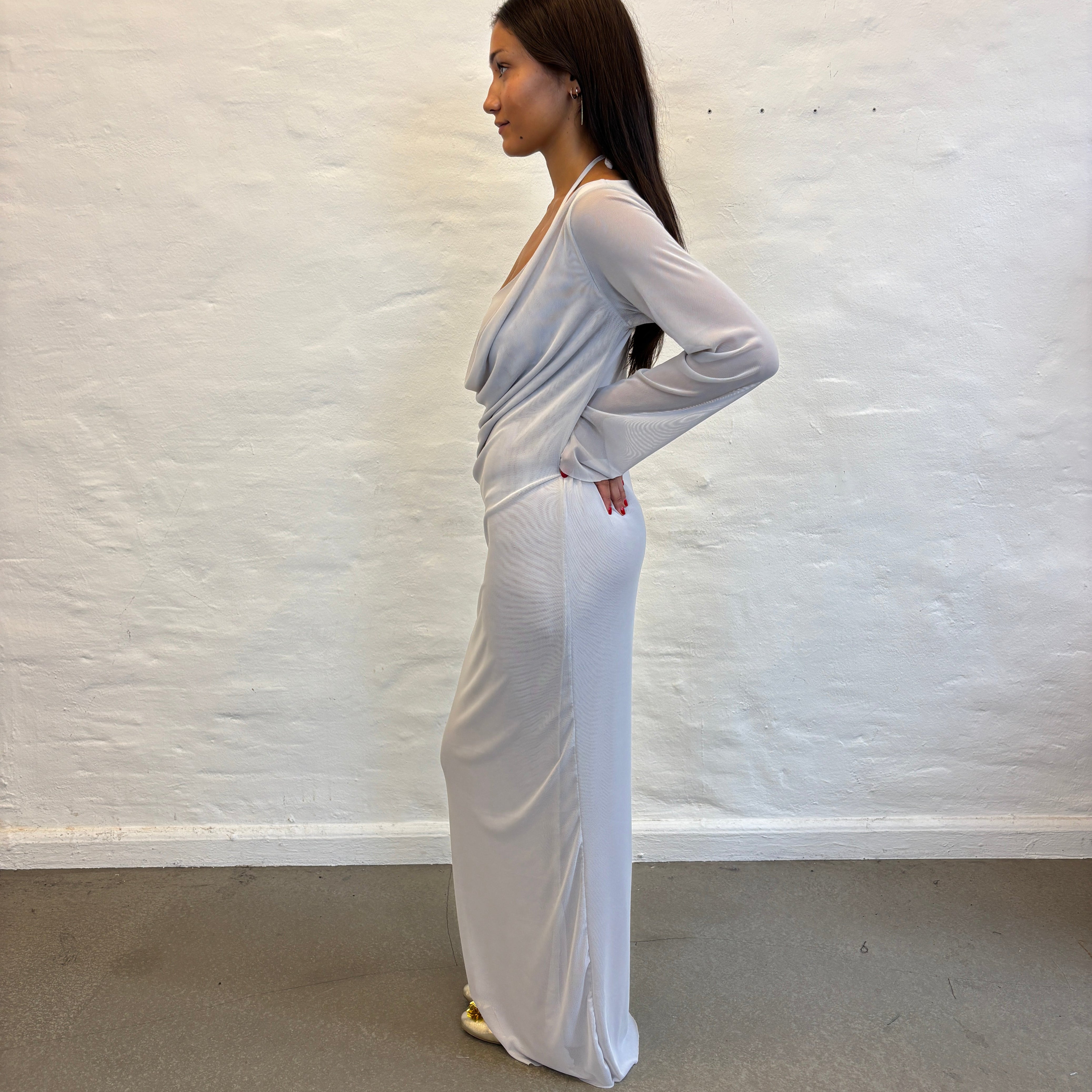 ALBA DRESS W BRA LIGHT GREY