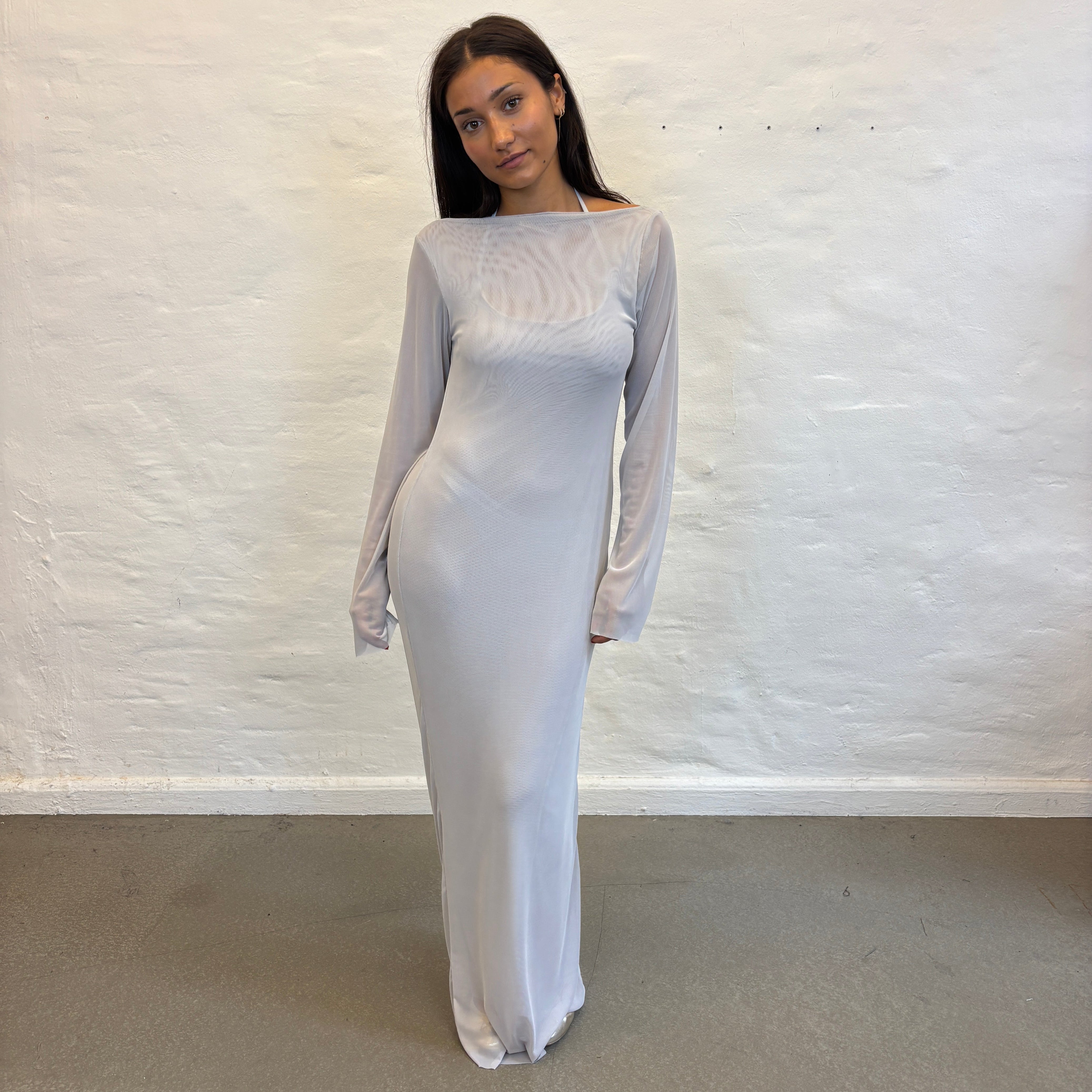 ALBA DRESS W BRA LIGHT GREY