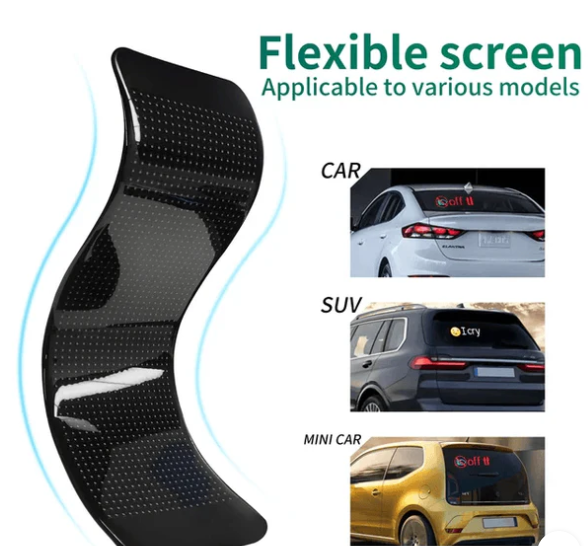 Customizable LED Matrix Panel Display For Car  Size (16*32cm)