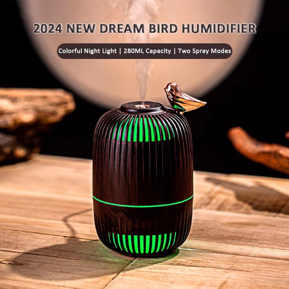 Bird Design Air Humidifier E350- Quiet & Efficient with LED Lights (Free 10ml Oil Fragrance)