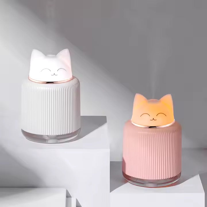 Cartoon Cat Mini Humidifier E340 – Quiet & Efficient Air Moisturizer ( Free 10ml Oil Fragrance)