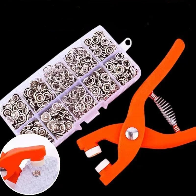 Snap Button Kit with Pliers – Free 50 Sewing Button Sets