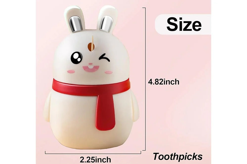Cartoon Rabbit Toothpick Holder – Adorable Press-Type Toothpick Dispenser