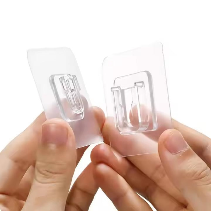 Double Hook Free Punching Strong Seamless Hook Waterproof Transparent