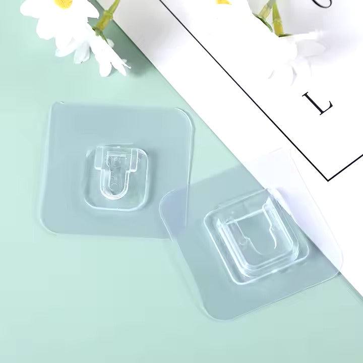 Double Hook Free Punching Strong Seamless Hook Waterproof Transparent