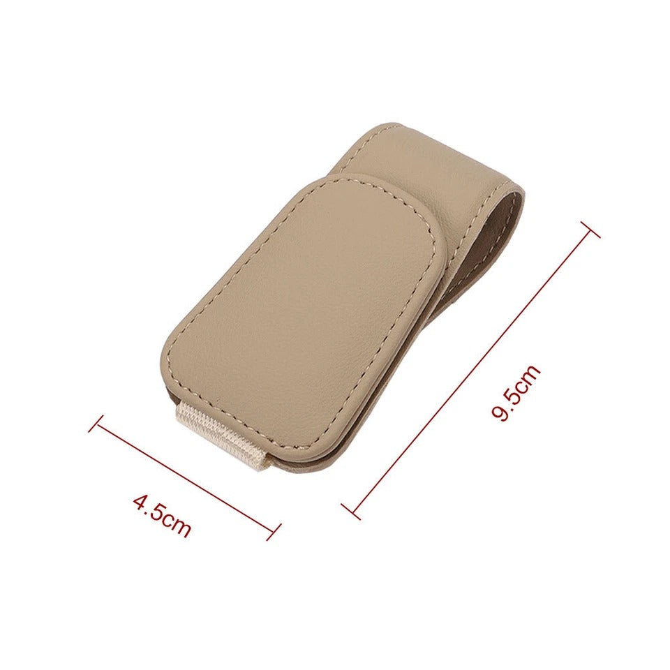 Leather Car Visor Sunglasses Holder