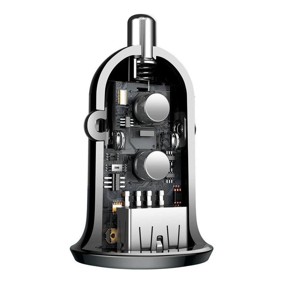 Baseus Grain Pro Car Charger (Dual USB 4.8A ) Black