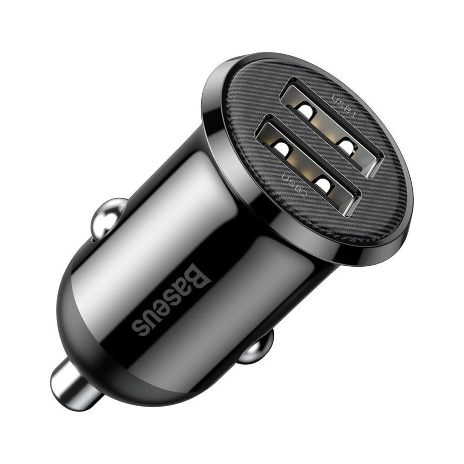 Baseus Grain Pro Car Charger (Dual USB 4.8A ) Black