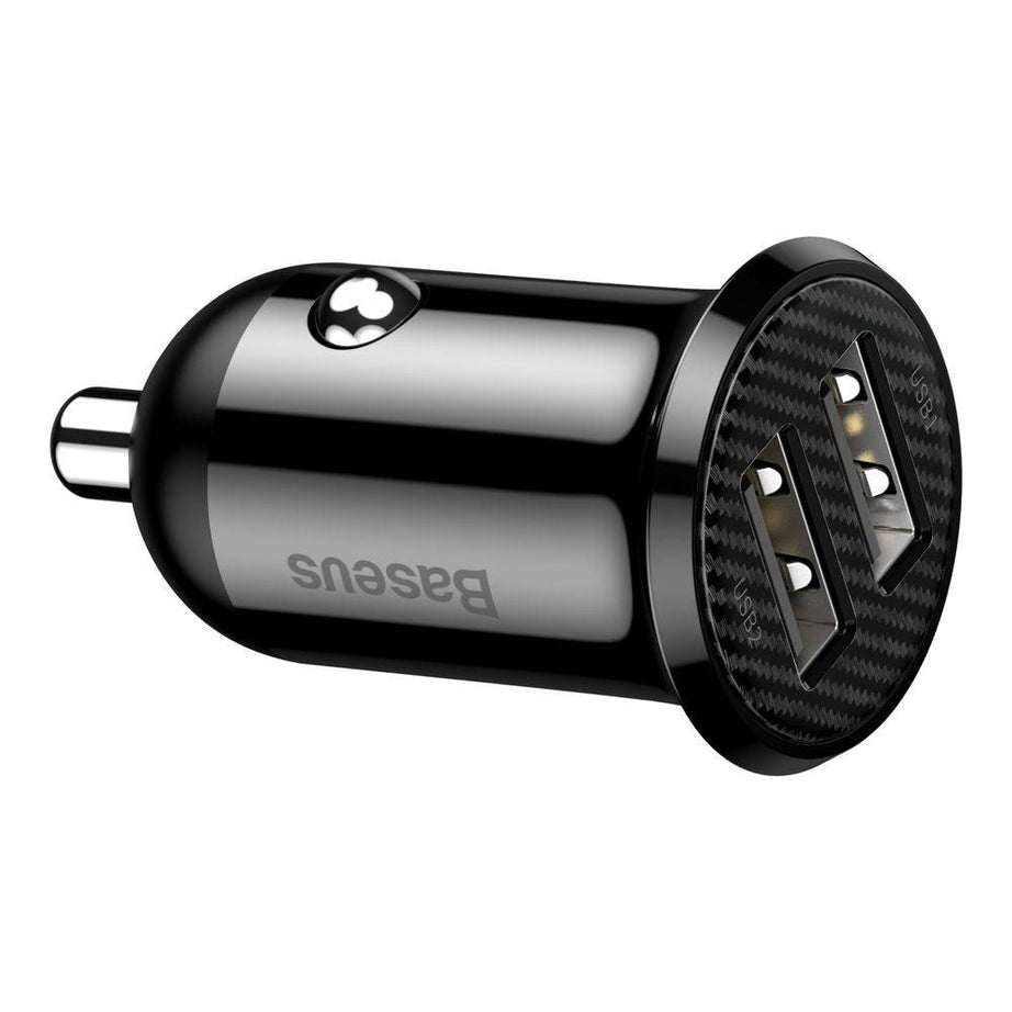 Baseus Grain Pro Car Charger (Dual USB 4.8A ) Black