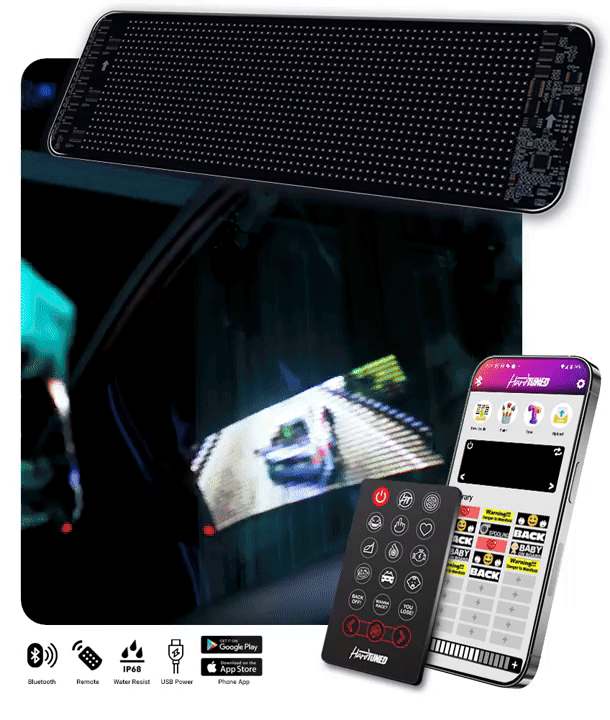 Customizable LED Matrix Panel Display For Car  Size (16*32cm)