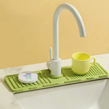 Silicone Sink Tray Splash Guard Pad - Quick-Drain Design for Kitchen & Bathroom