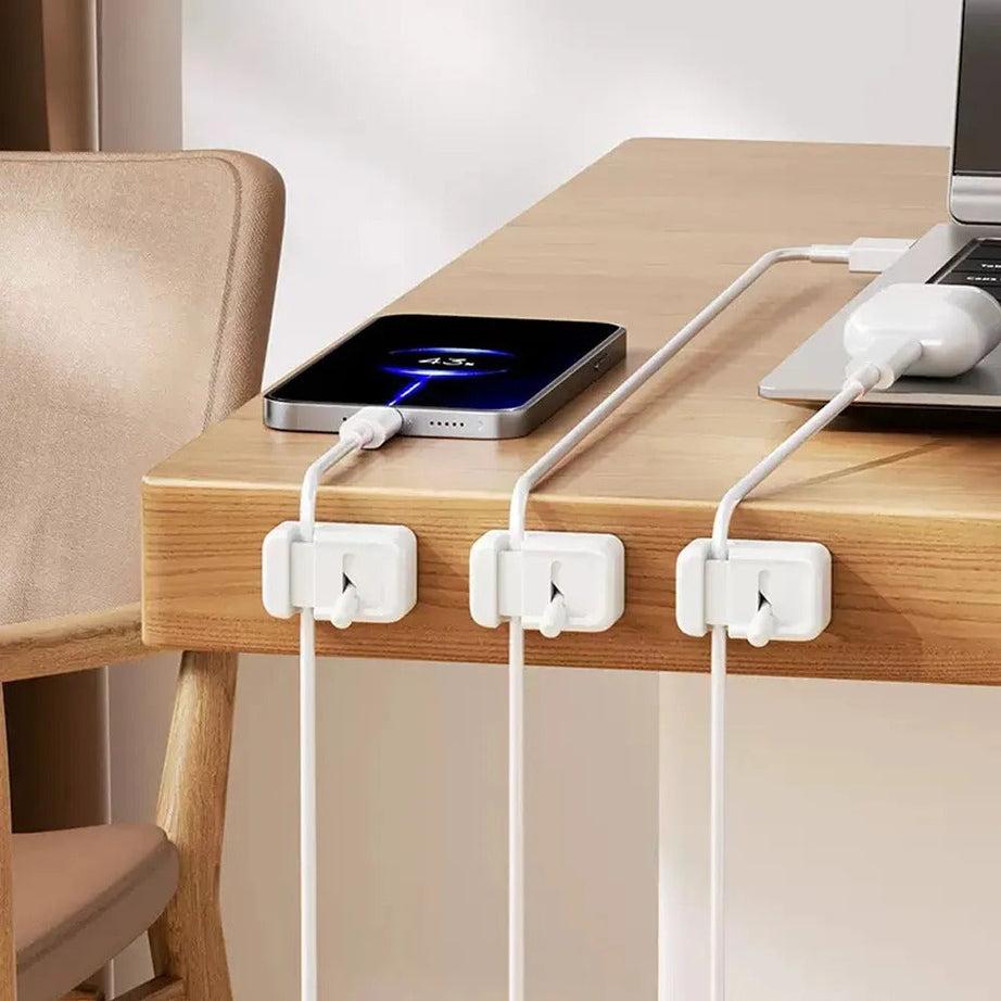 Magnetic Cable Organizer Clip – Desk Mount for Charging Cables