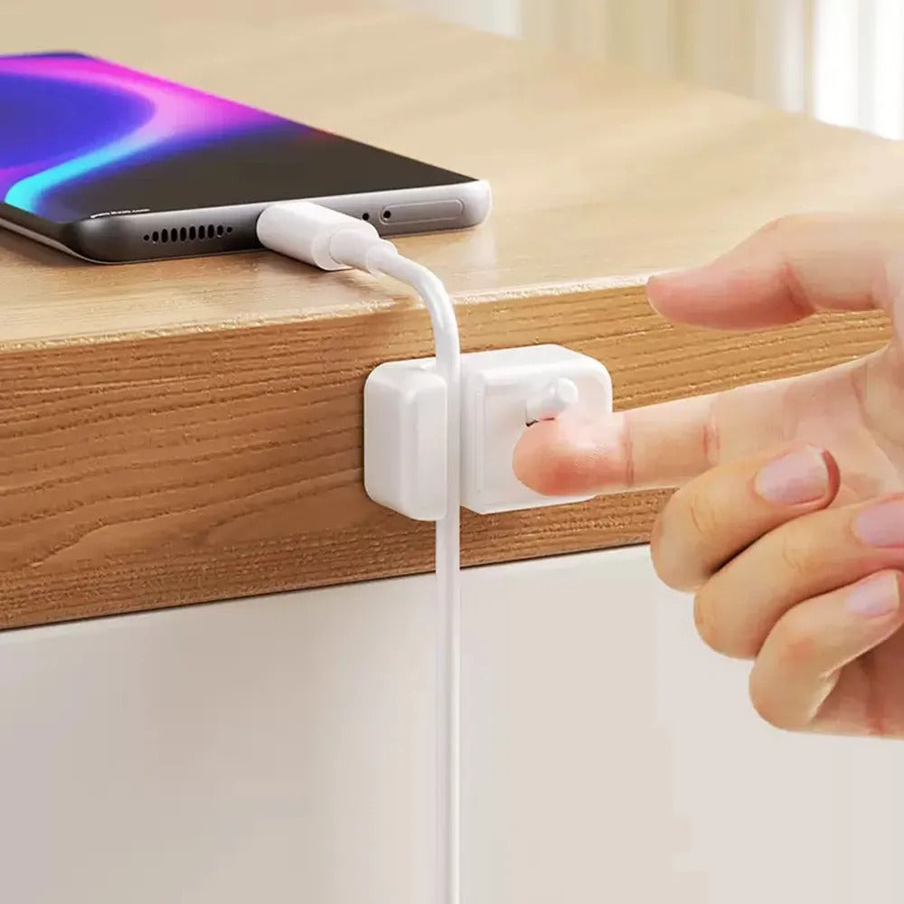 Magnetic Cable Organizer Clip – Desk Mount for Charging Cables