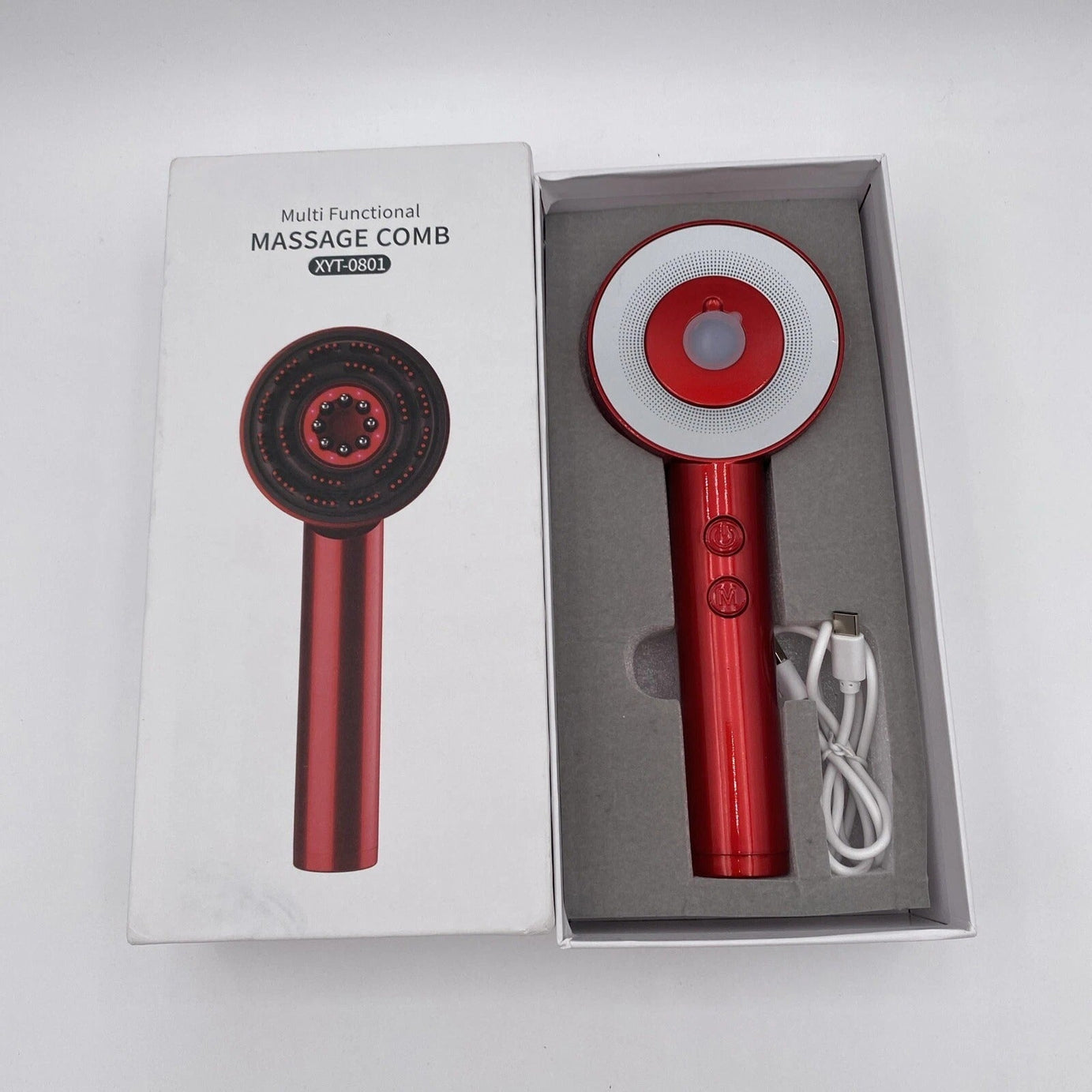 Electric Scalp Massage Comb – With Vibration & LED Therapy Rechargeable
