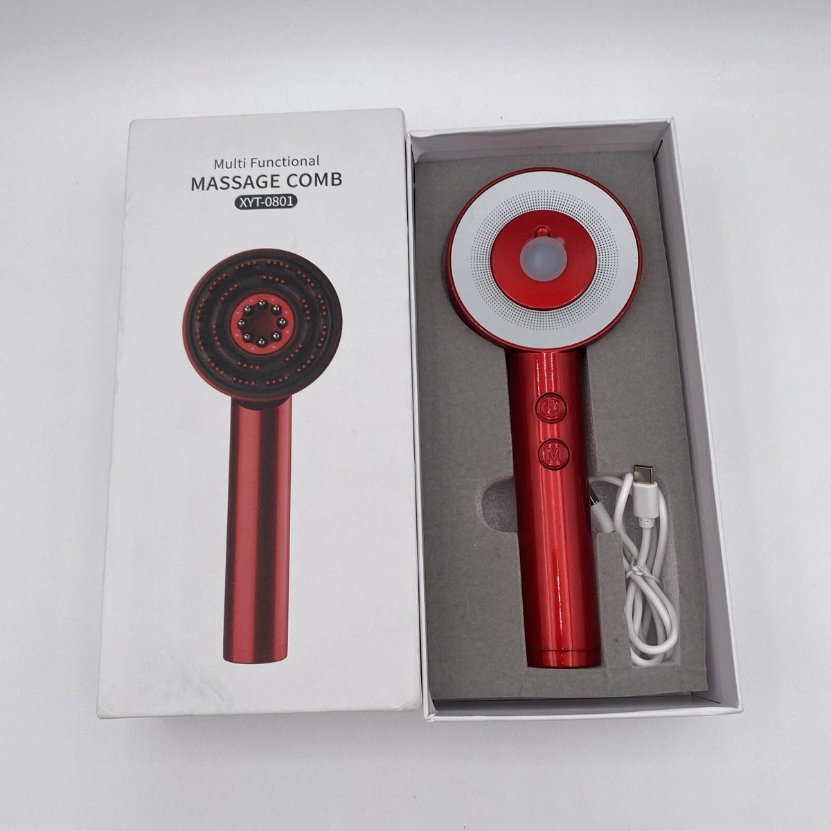 Electric Scalp Massage Comb – With Vibration & LED Therapy Rechargeable