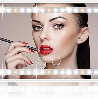 LED Rechargeable Car Sun Visor Makeup Mirror with 3 Light Modes