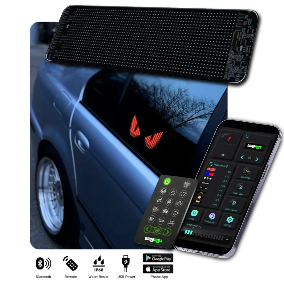 Customizable LED Matrix Panel Display For Car  Size (16*32cm)